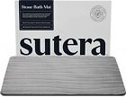 SUTERA Stone Bath/Shower Mat, Non-Slip, Super Absorbent Gray, (23.5 x 15)