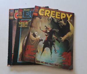LOT OF 3 HORROR MAGAZINES  2 CREEPY AND 1 EERIE