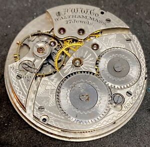 Waltham Grade 225 Pocket Watch Movement 12s 17j 1894 Model Hunter Repair F6515