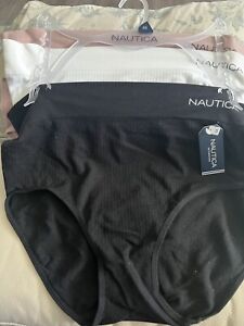NEW! Nautica Intimates Womens 3-Pack High Waist Briefs/Panties Plus Size 2X