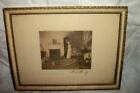 WALLACE NUTTING SIGNED HAND TINTED PHOTOGRAPH PRINT FIREPLACE NEW ENGLAND 1914