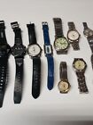 Lot of 12 Vintage to Now Watches - Timex Armitron Figaro Untested Parts/Repair