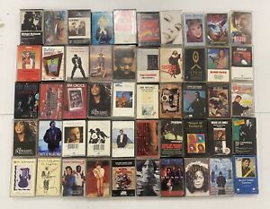 Lot Of 50 Cassette Tapes Rock Pop 70's 80's 90s Springsteen, Police, Whitney
