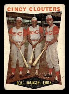Cincy Clouters Gus Bell Frank Robinson Lynch 1960 Topps #352 Reds GD-VG