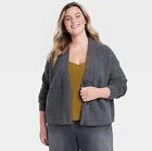 Universal Thread Women's 2X Sweater Cashmere-Like Cardigan Dark Gray New