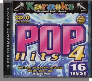 Karaoke CD+G - Pop Hits 4 - New 16 Song CD! Game of Love, All My Life, Disease