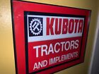 Kubota Farm Tractor Implement Farmer Barn Advertising Sign