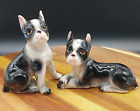 New ListingVTG Boston Terrier Dog Salt Pepper Shakers Figurines Relco Japan 40s 50s