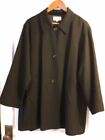 Womens button down black flare knee lenght wool trench coat with pockets. 
