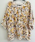 Solitaire Anthropologie Peasant Top Blouse Shirt Boho Embroidered XL Extra Large