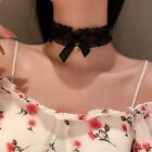 Dainty Lolita Lace Choker Collar Necklace with Bow and Bell - Elegant Jewelry fo