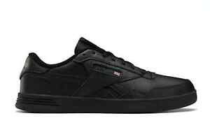Reebok Club MEMT Med. Width Men's Shoes COMFORT Black/Charcoal Sneakers Leather