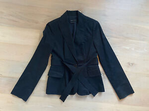 BCBG Maxazria Women’s Black Belted Tie Jacket Blazer Size XS