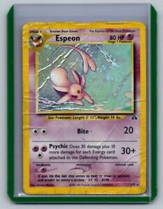 (436) Pokemon Espeon (1) Water Damaged Unlimited Holofoil Neo Discovery