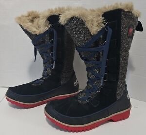 Sorel Tivoli High II Winter Boots Womens Size 8 EUR 39 Black Snow Boots