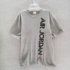 VINTAGE Air Jordan Men T-Shirt XL Gray Logo Jump Man Short Sleeve Crew Neck
