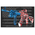 US Flag American USA AR-15 Sticker Vinyl Decal Car Truck AR 15 gun Patriotic