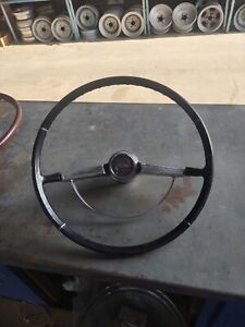 New Listing1965 1966 Chevy Chevrolet Black Impala Steering Wheel w/ Horn Ring & Button