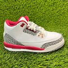 Nike Air Jordan 3 Cardinal Red Women Size 7.5 Athletic Shoes Sneakers 398614-126