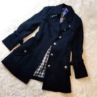 Burberry Wool Angora Check Trench Coat Size 38 jp