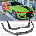 For Ford Mustang GT500 2015-2021 Matte Black Front Bumper Lip OR Corner Splitter (For: 2017 Mustang GT)