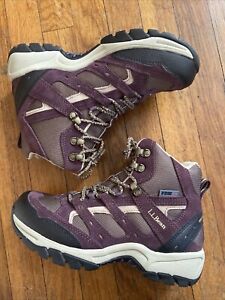 LL Bean Womens TEK 2.5 Hiking Trail Boots Outdoors Shoes Purple Sz US 8W