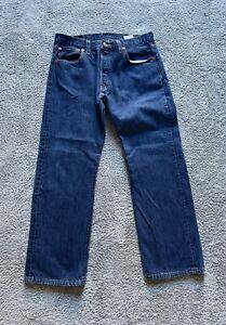 Vintage 90s Levis 501 xx Classic Straight Leg Button Denim Jeans 34x29 (33x28)