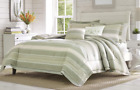 Tommy Bahama Full/Queen 5 Piece Comforter & Sham Set Serenity Green Striped