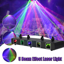 5 Lens 5 Beam RGBYC DJ Laser Stage Light Disco Show DMX Projector Party Lighting