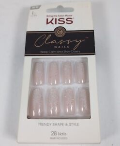 KISS Classy Nails Premium Keep Calm & Stay Classy 28 Long Nails Glue 83603 KCS03