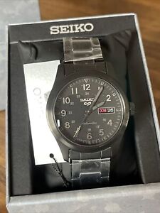 SEIKO 5 Automatic Black Dial IP Stainless Steel Men's Watch - SRPJ09  MSRP: $360