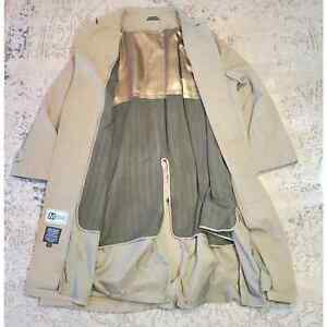 Vintage Millennium Collection Mens Trench Coat Size 52 Reg Beige Retro 90s