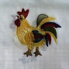 New Vintage Country Farm Kitchen Cafe Curtains Yellow Gingham Rooster Chicken