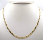18K Solid Gold Cuban Link Chain Necklace  16