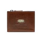 Fossil - Men's Andrew Leather Zip Card Case Wallet, Solid/Cognac
