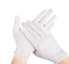 12 Pairs White Cotton Gloves for Dry Hands Coin Jewelry Silver Inspection