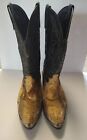 ACME Vintage Men Python Snakeskin Leather Western Boots Rodeo USA Made 12D