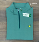 2024 Masters by Peter Millar Men's Birdseye 1/4 Zip Golf Pullover Jacket Green