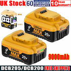 2-10X For DeWalt 20V 20 Volt Max XR 9.0AH Lithium Ion Battery DCB206-2 DCB205-2