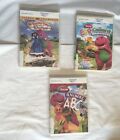Barney PBS 3 DVD Lot Animal ABC, Rhyme Time, Egg-Cellent Adventures Ex Library