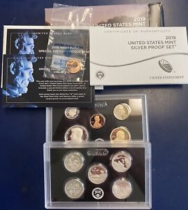 2019-S U.S. Mint PROOF Uncirculated SILVER Set (11 Coin) w/ *PENNY* Box & COA