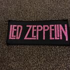 VTG LED ZEPPELIN Pink & Black Sew On Rock Music Patch