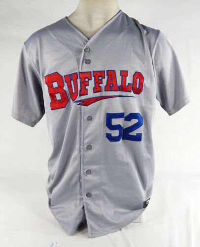 New ListingBuffalo Bisons #52 Game Used Grey Jersey 48 DP68500