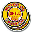SHELL OIL GASOLINE DECAL Vintage Style 2 Stickers Bogo Car Window Bumper Truck