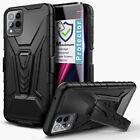 For T-Mobile Revvl 6x 5G Case Holster Clip Phone Cover w/ Tempered Glass