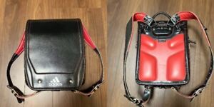 Randoseru Japanese School Bag Kid's Backpack adidas Black Red #2