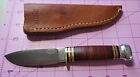 Marbles Model 99  Fixed Blade Knife Sport Stacked Leather Handle Hunting Sheath