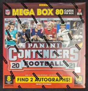 2021 NFL Panini Contenders Football Sealed Mega Box Fanatics Exclusive New