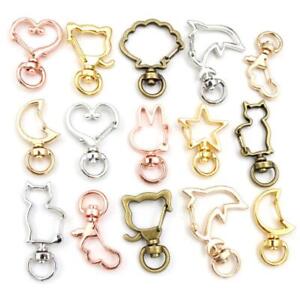 10pcs Cat Heart Snap Hook Trigger Clips Buckles for Keychain Lobster Lobster Cla