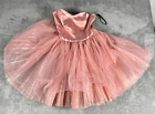 Betsey Johnson Collection Dress Womens 2 Pink Tutu Corset Sequins Tulle Prom VTG